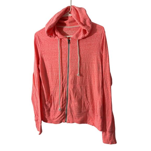 Aeropostale Orange Lightweight Zip-Up Hoodie Front Zipper JR. Womens Size XL - Picture 7 of 7